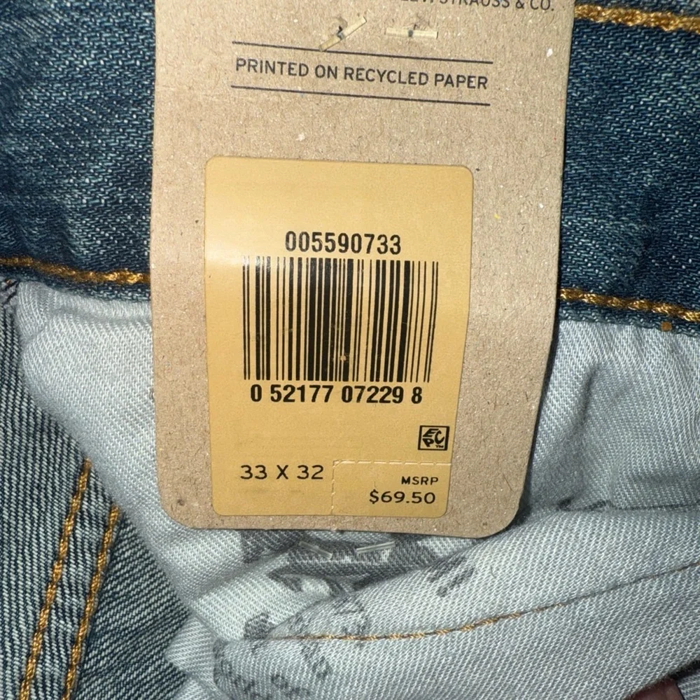 Levis 559 Jeans Relaxed Straight 100% Cotton Size 33x32 NEW Adult Denim - Picture 9 of 12